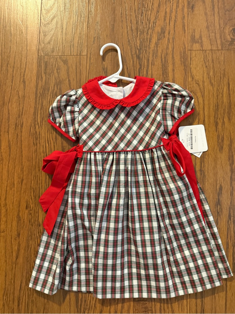 Petit Bebe Plaid Girls Holiday Dress- NWT